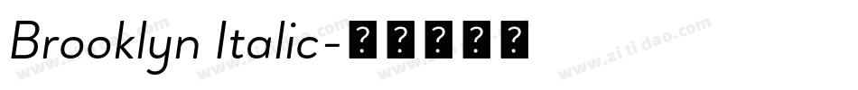 Brooklyn Italic字体转换